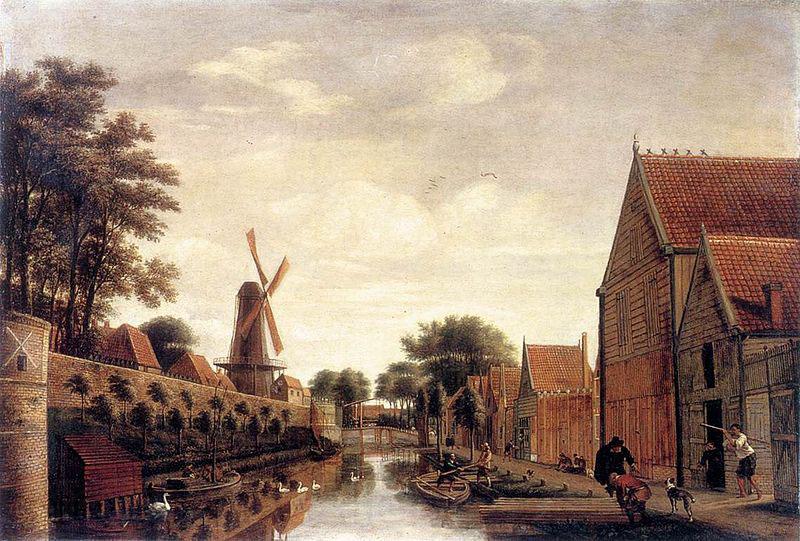 unknow artist The Delft City Wall with the Houttuinen